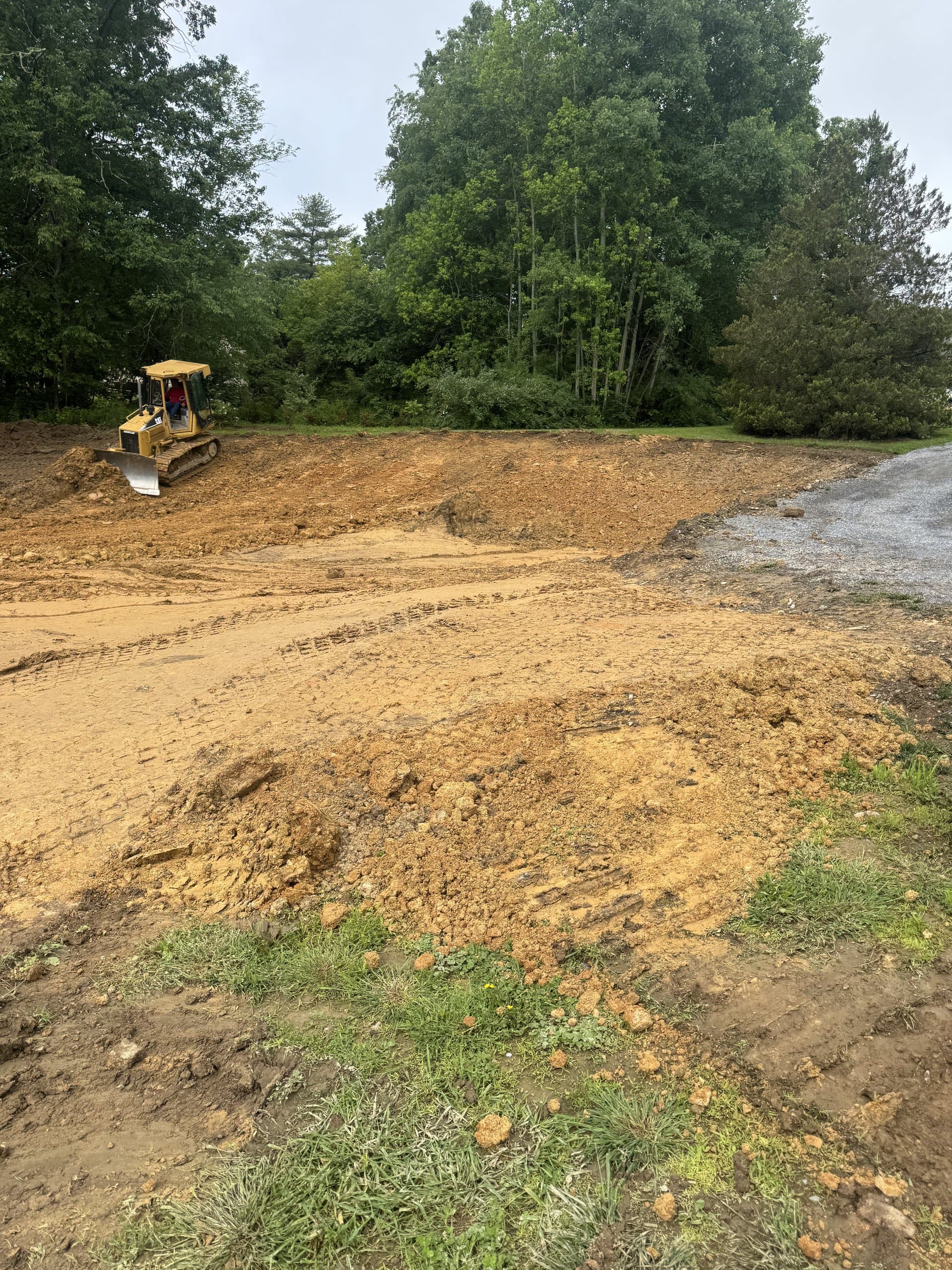 Wide residential yard graded out and ready for the next trade