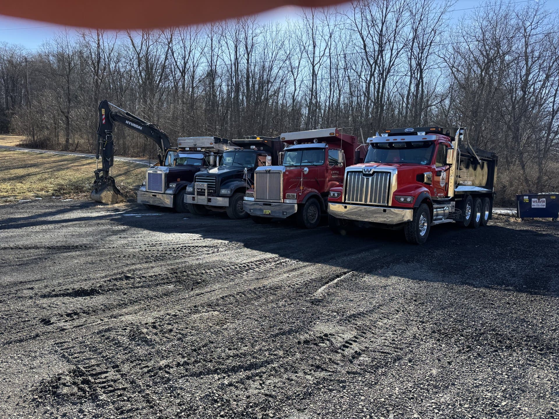 EW Wise equipment lineup at the Bedford yard